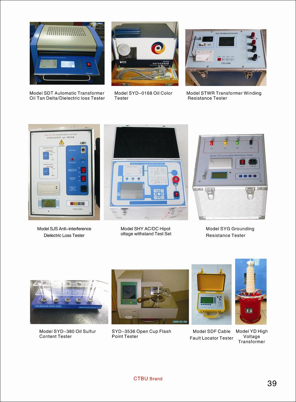 CTBU Transformer testing equipments