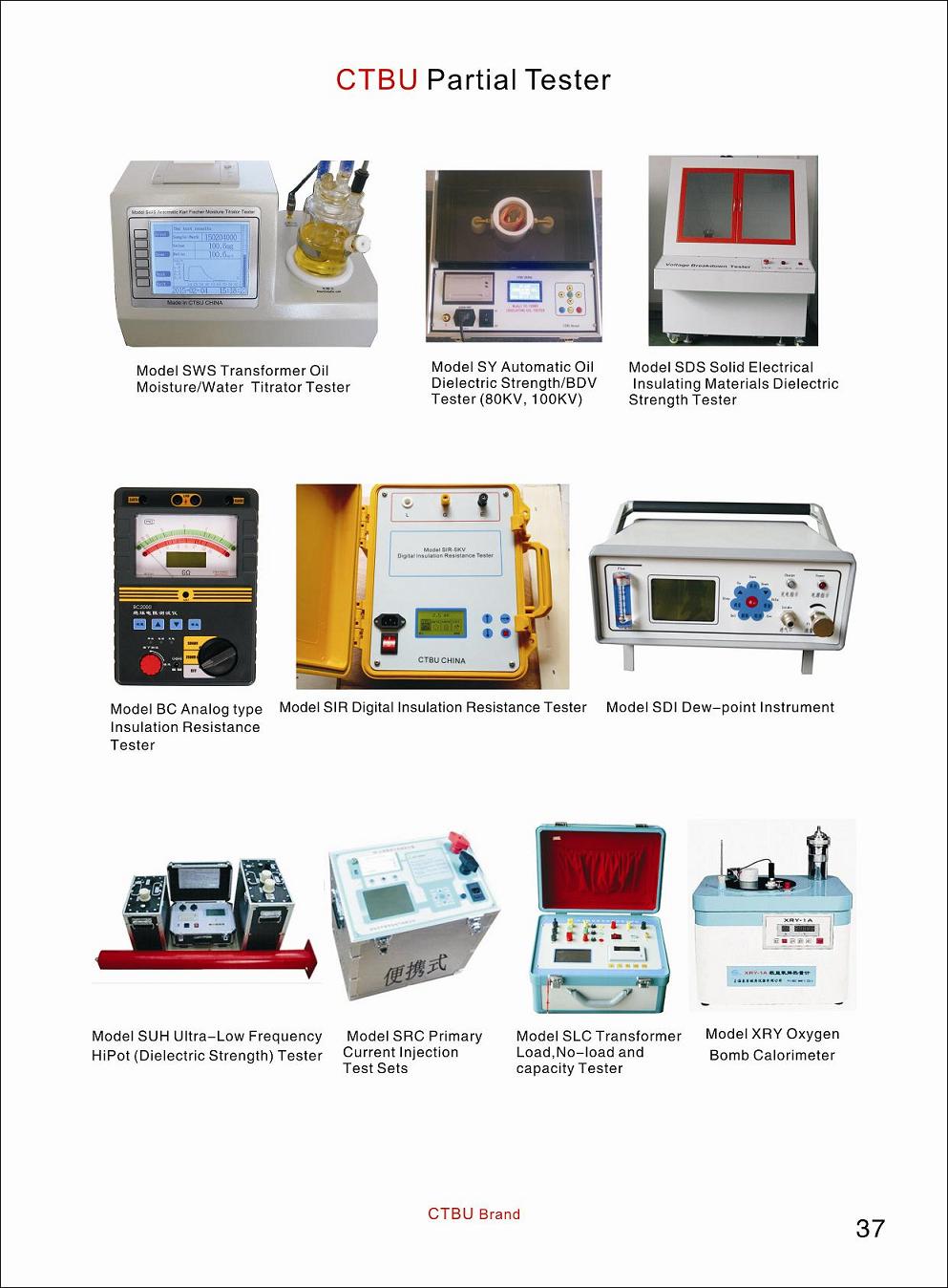 CTBU brand transformer oil testing equipment