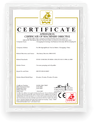 Technical certificate